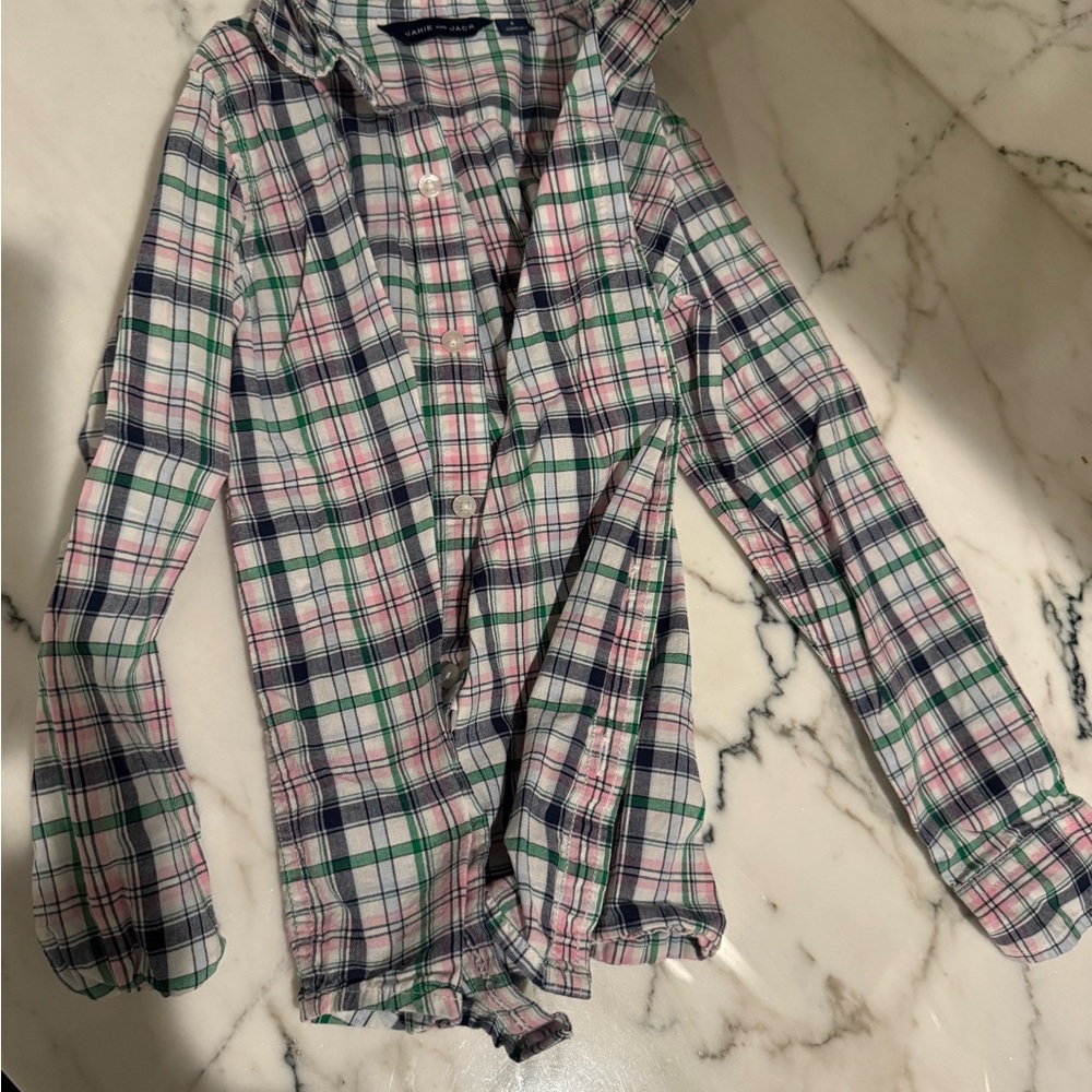 Janie and Jack Multicolor Plaid Button-Down Shirt
